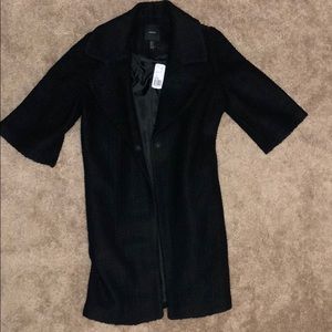 NWT Forever 21 black chevron pattern coat
